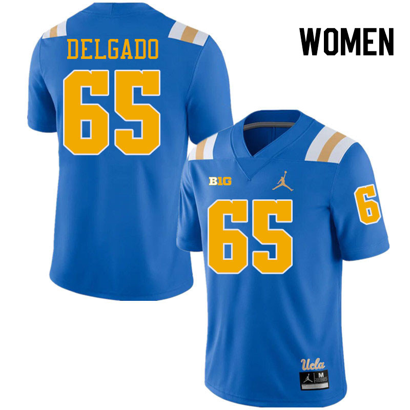 Women #65 Devin Delgado Big 10 Conference College Football Jerseys Stitched-Royal